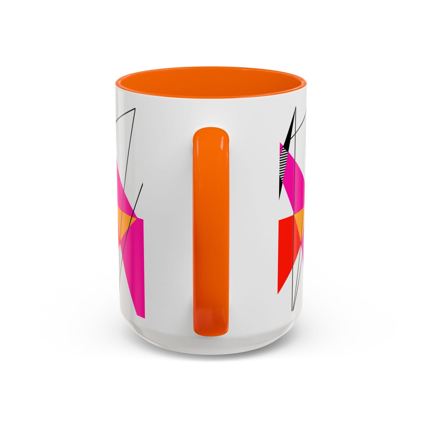 Vibrant Geometric Accent Coffee Mug