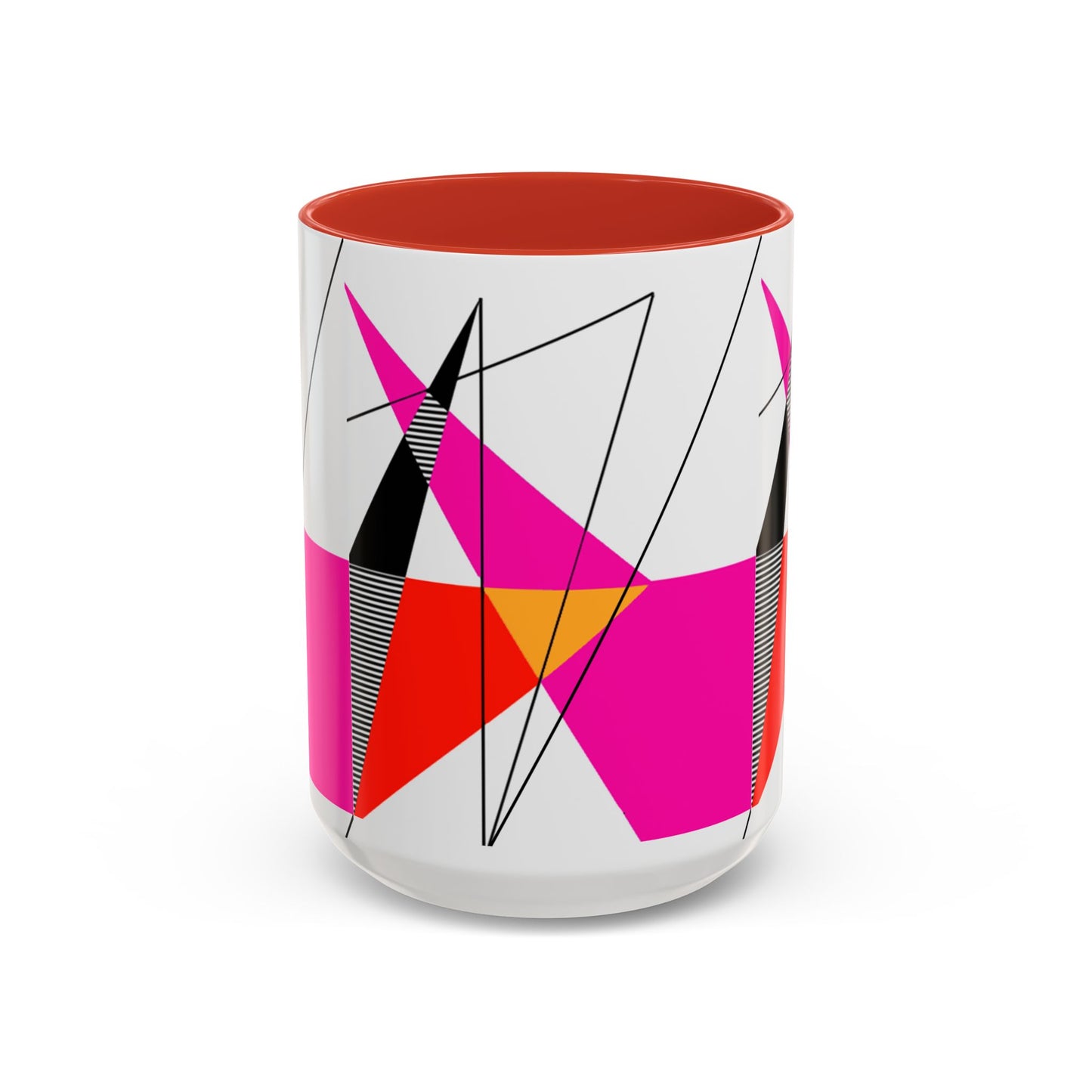 Vibrant Geometric Accent Coffee Mug
