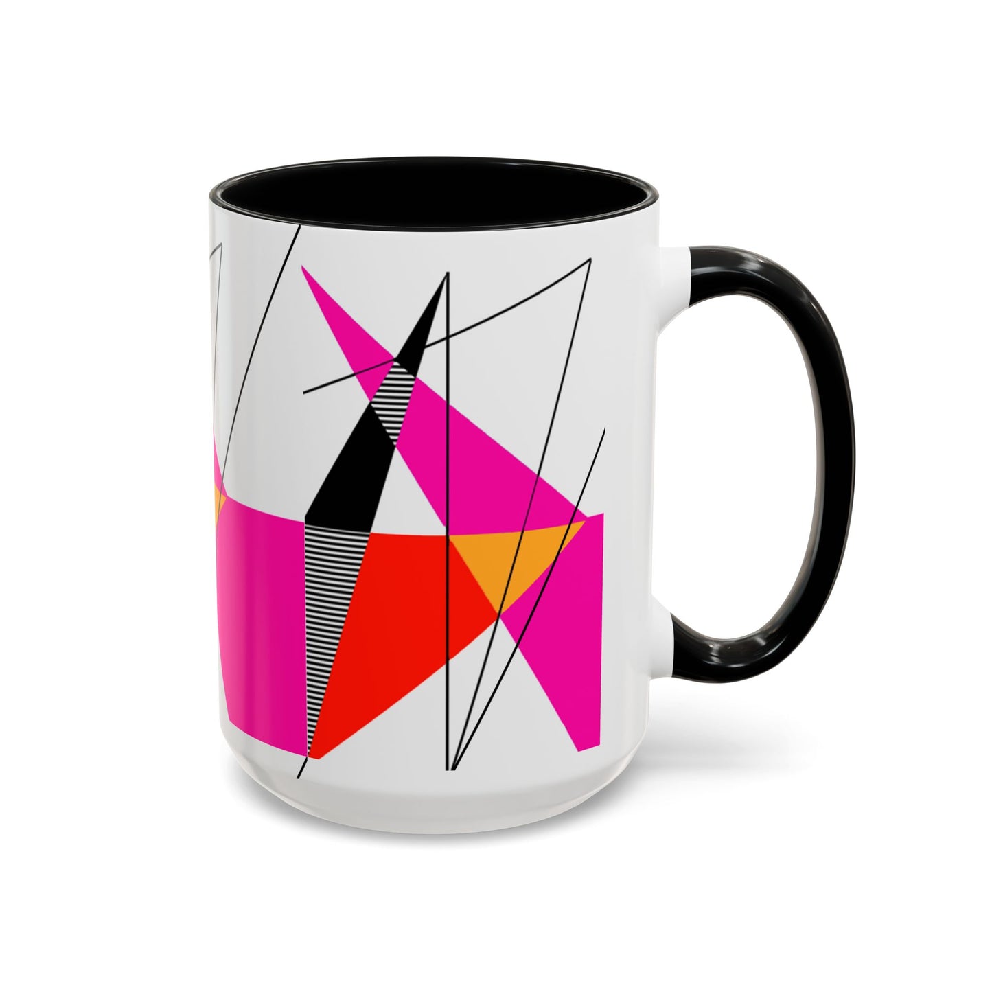 Vibrant Geometric Accent Coffee Mug