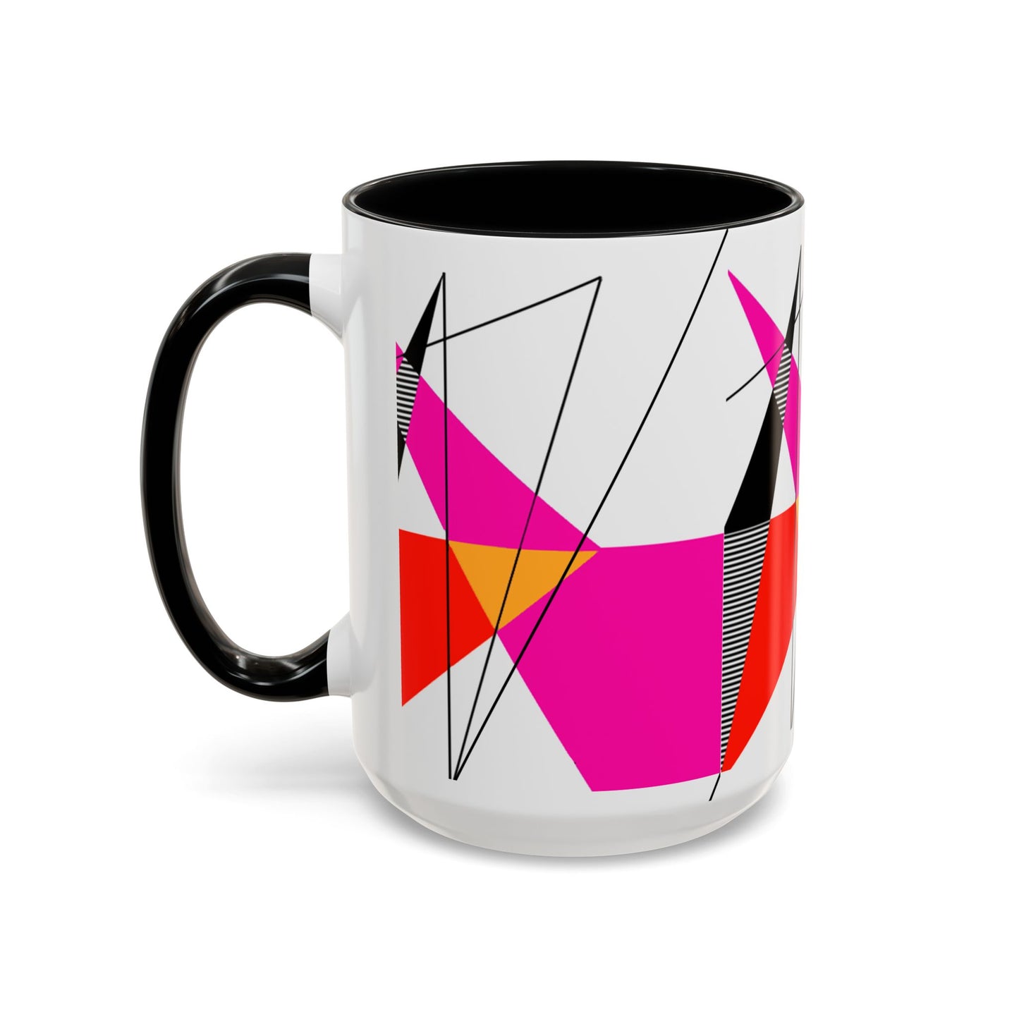 Vibrant Geometric Accent Coffee Mug