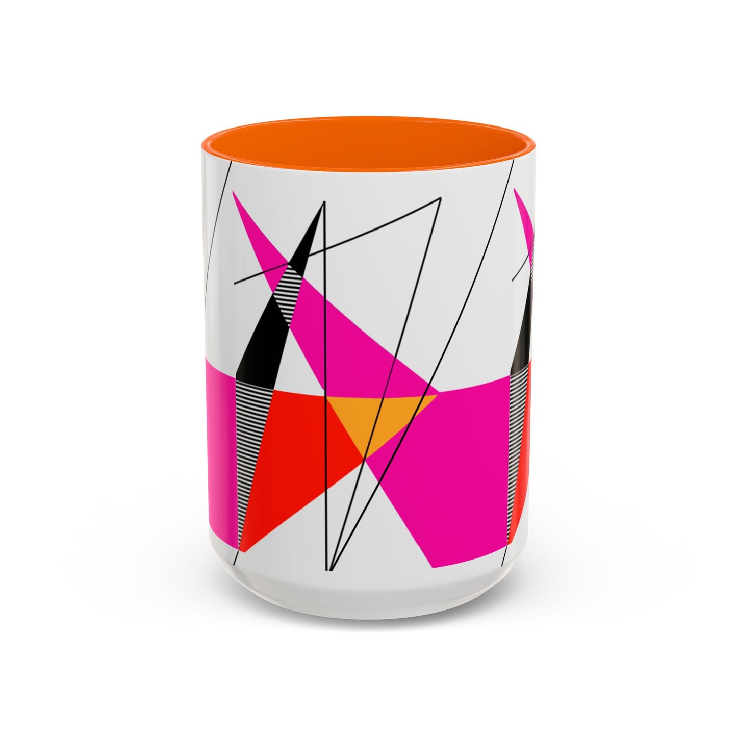 Vibrant Geometric Accent Coffee Mug
