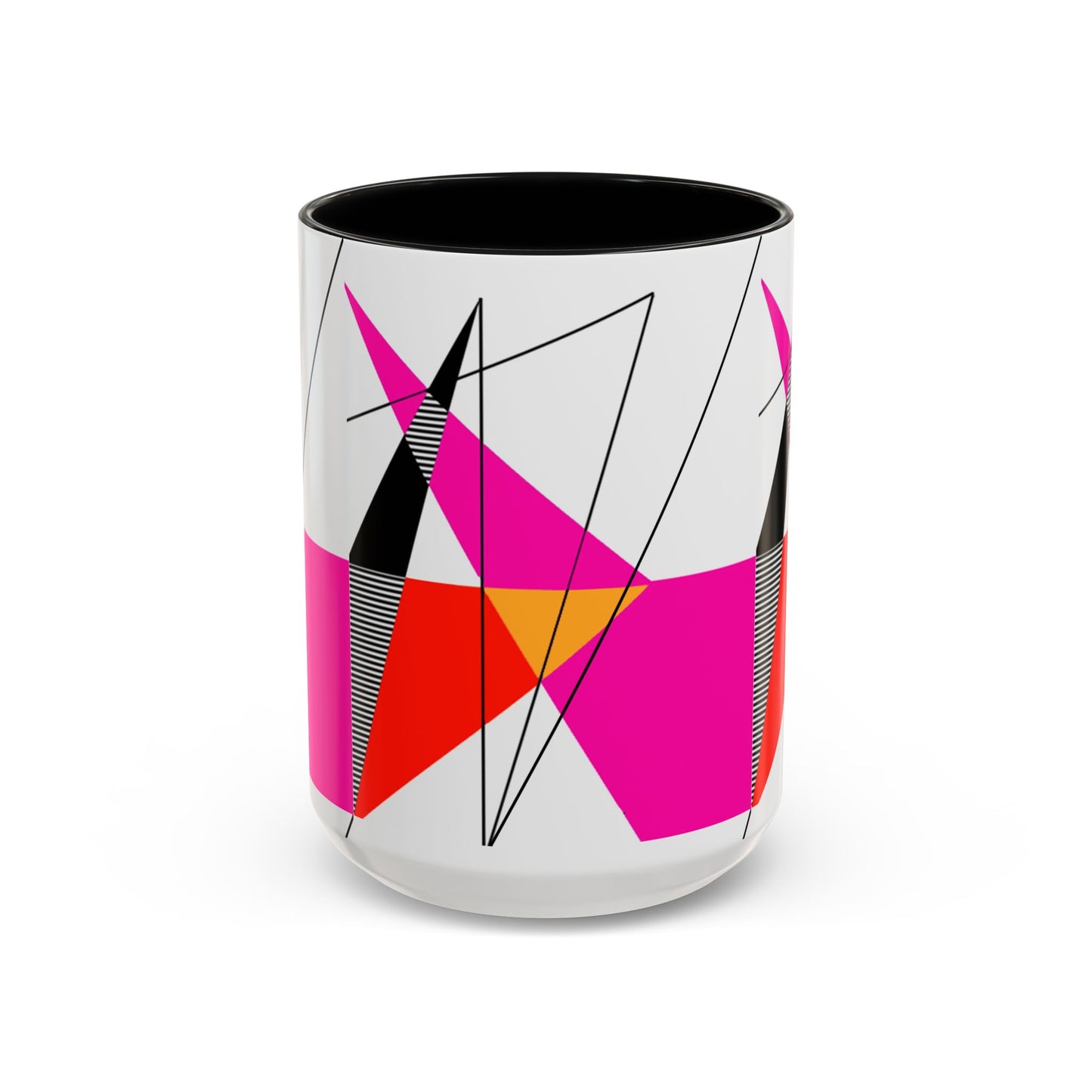 Vibrant Geometric Accent Coffee Mug