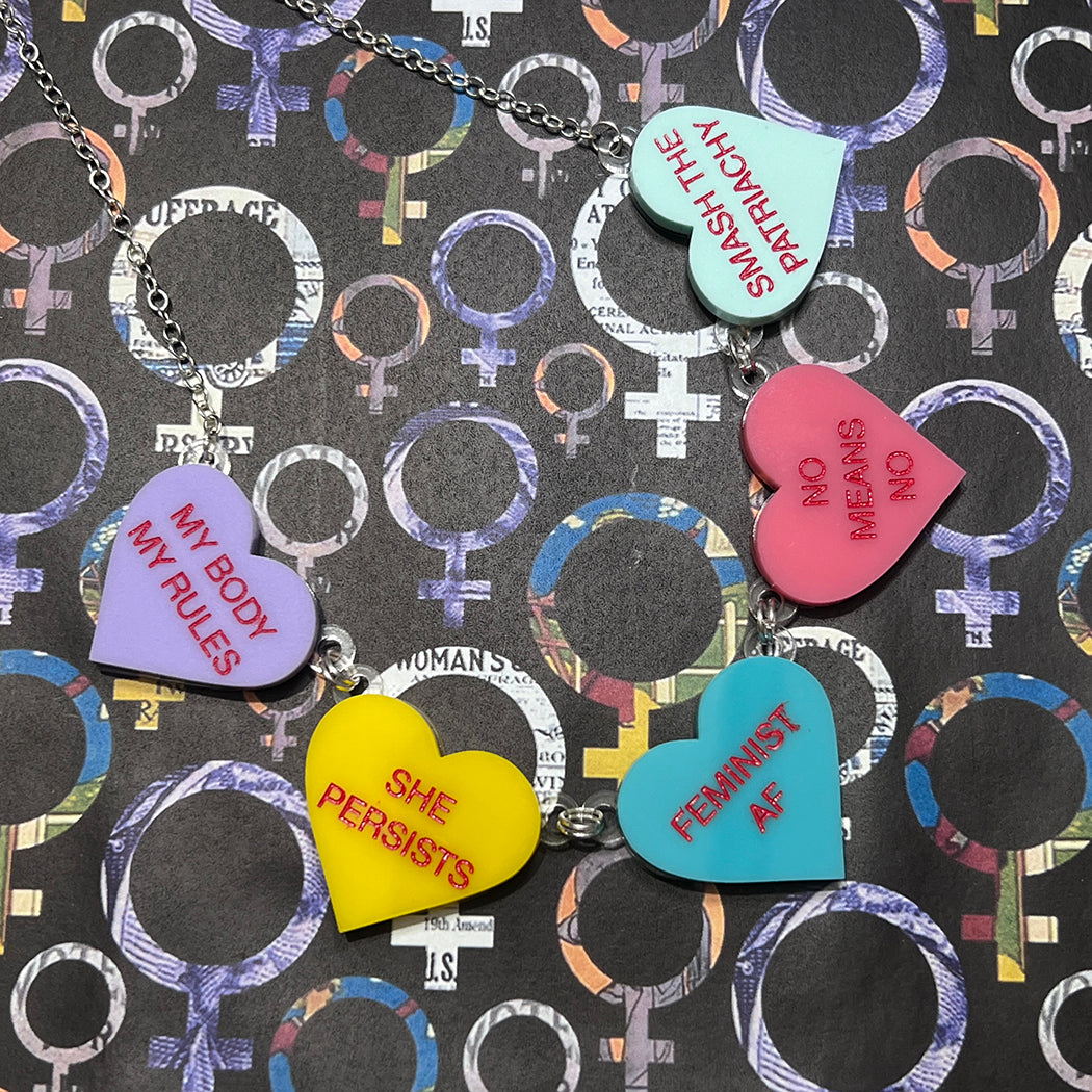 Feminist Heart Necklace