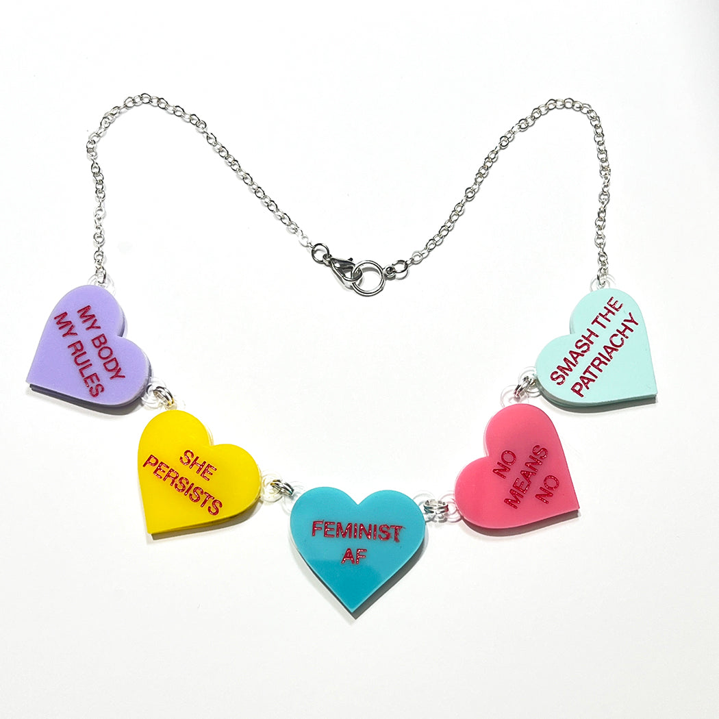 Feminist Heart Necklace