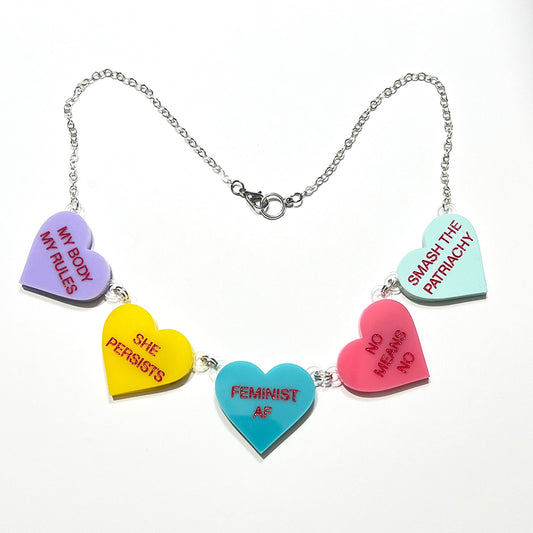 Feminist Heart Necklace