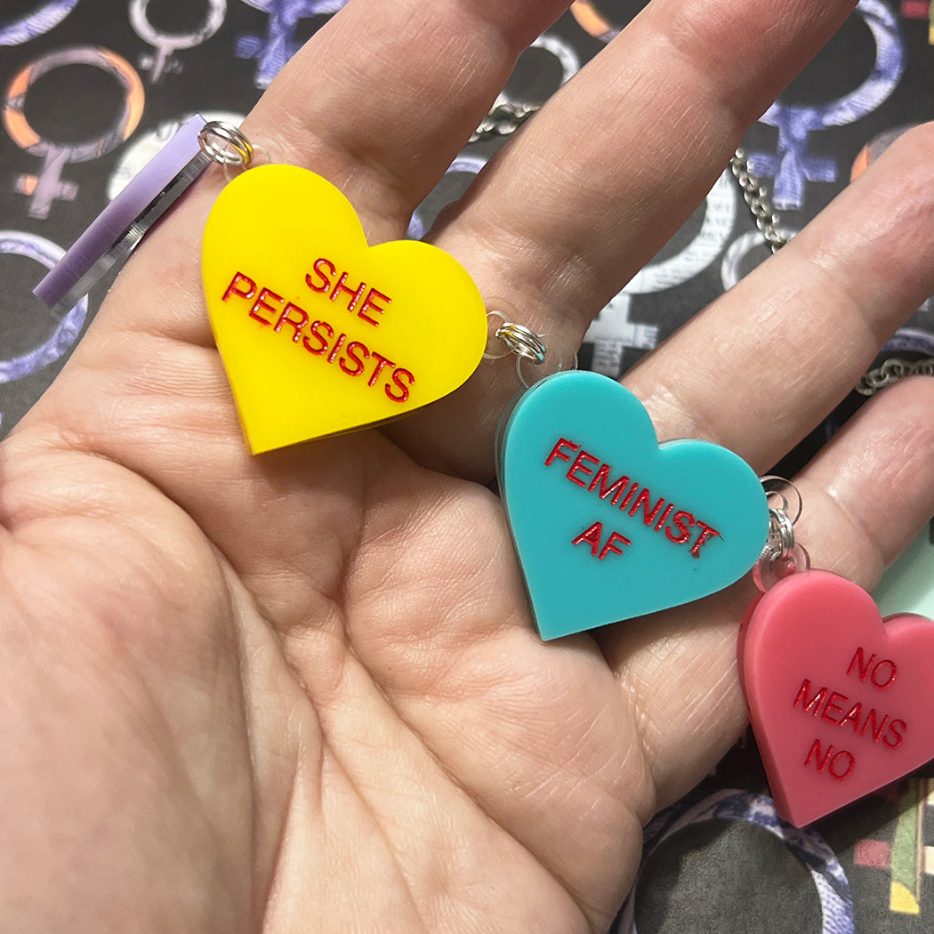 Feminist Heart Necklace