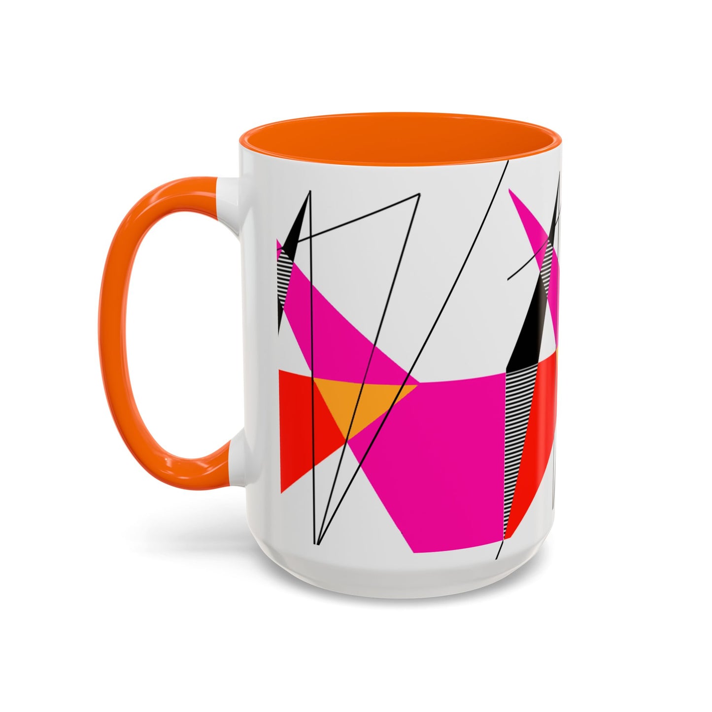 Vibrant Geometric Accent Coffee Mug