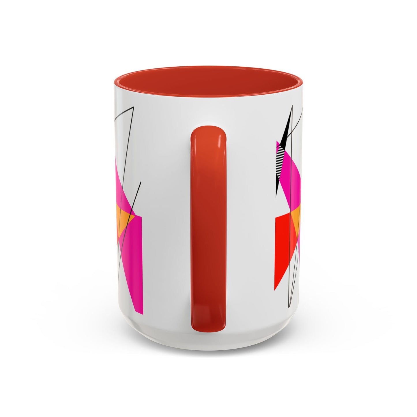 Vibrant Geometric Accent Coffee Mug