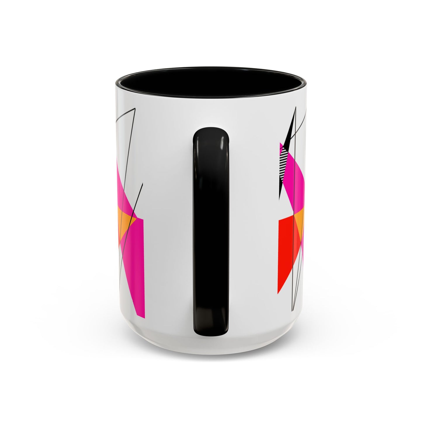 Vibrant Geometric Accent Coffee Mug
