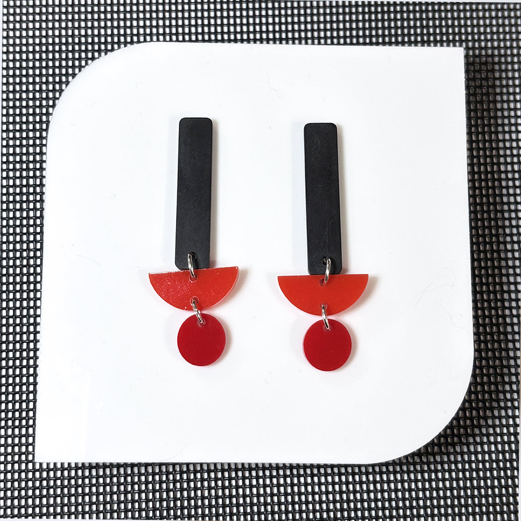Large Geometric Stick Earrings