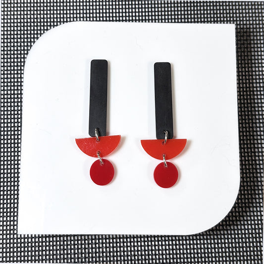 Large Geometric Stick Earrings