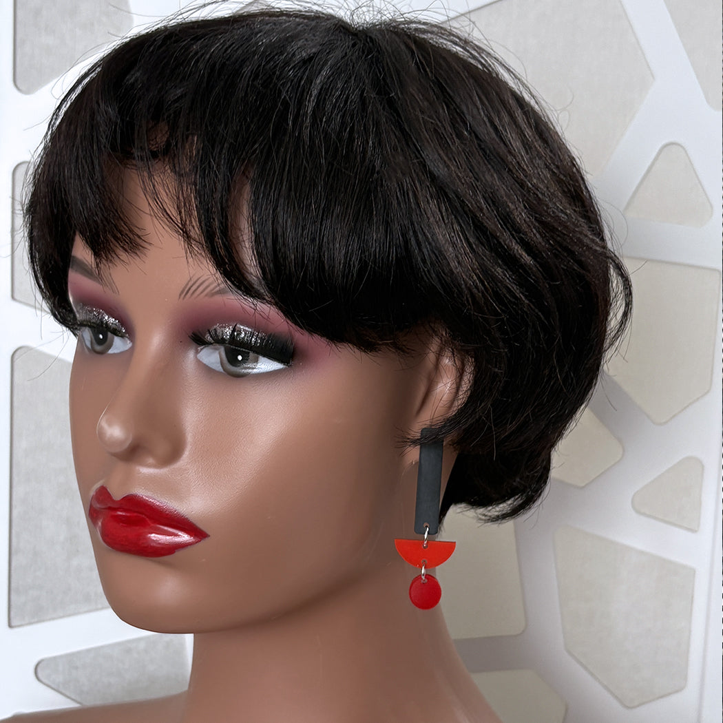 Large Geometric Stick Earrings
