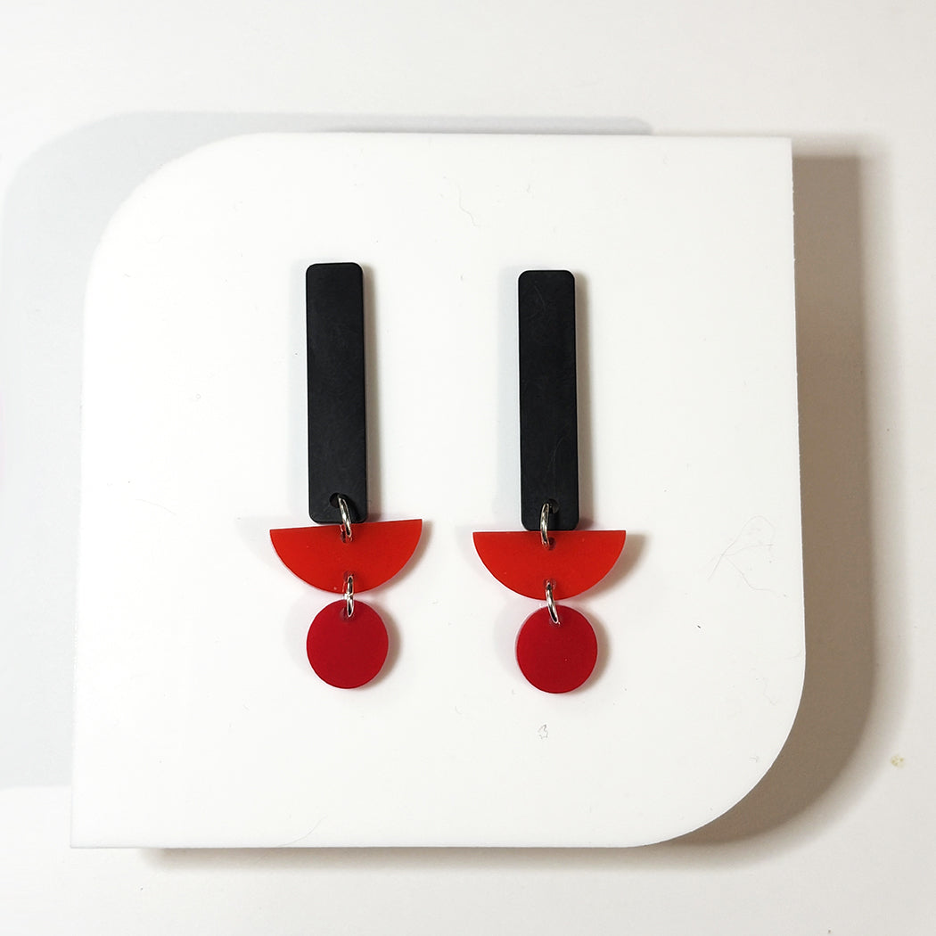 Large Geometric Stick Earrings