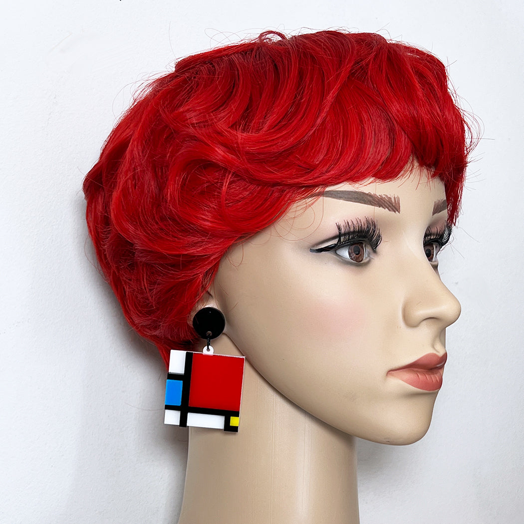 Mondrian Square Earrings