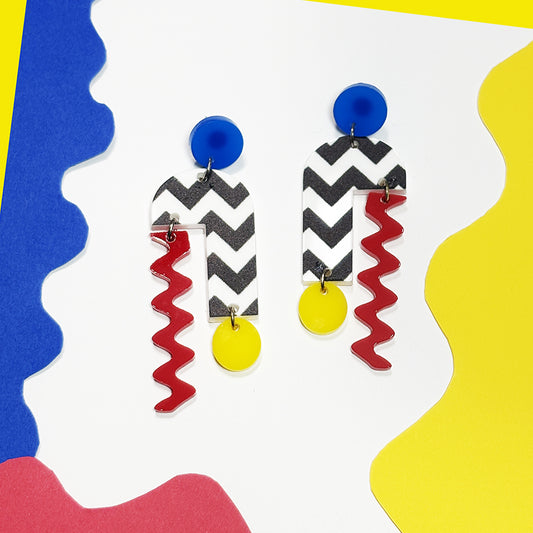 Arch Mobile Earrings - 80s Art School