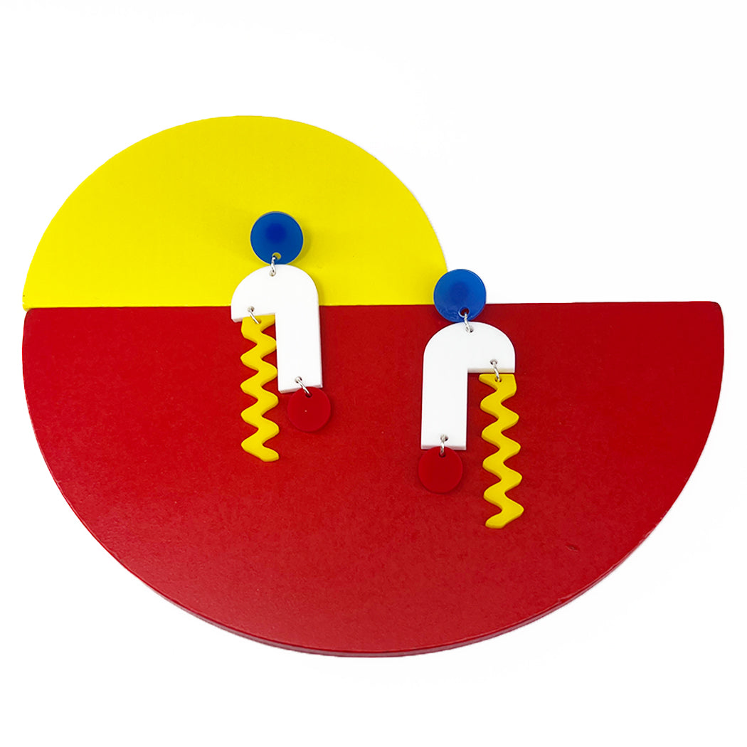 Arch Mobile Earrings in Primary Colors
