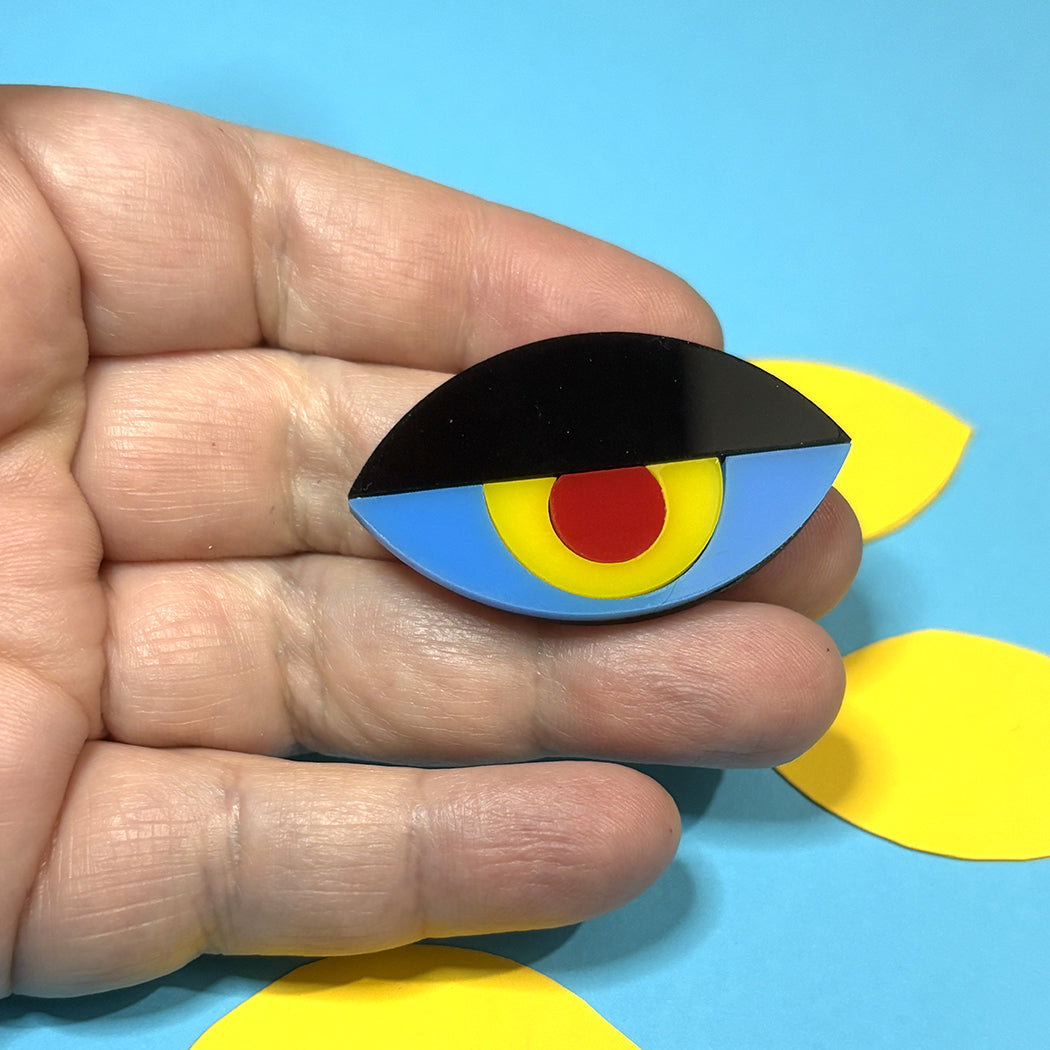 Bauhaus Eye Brooch