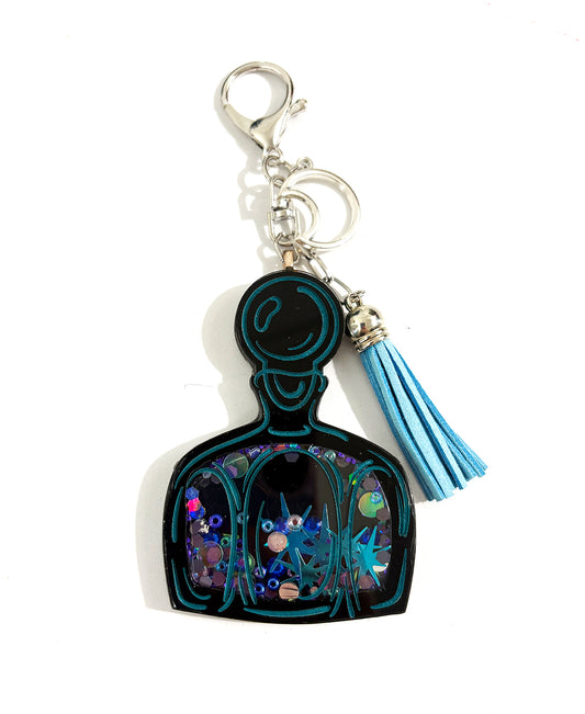 Blue Potion Bottle Bag Charm