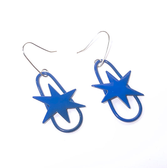 Blue Star Earrings