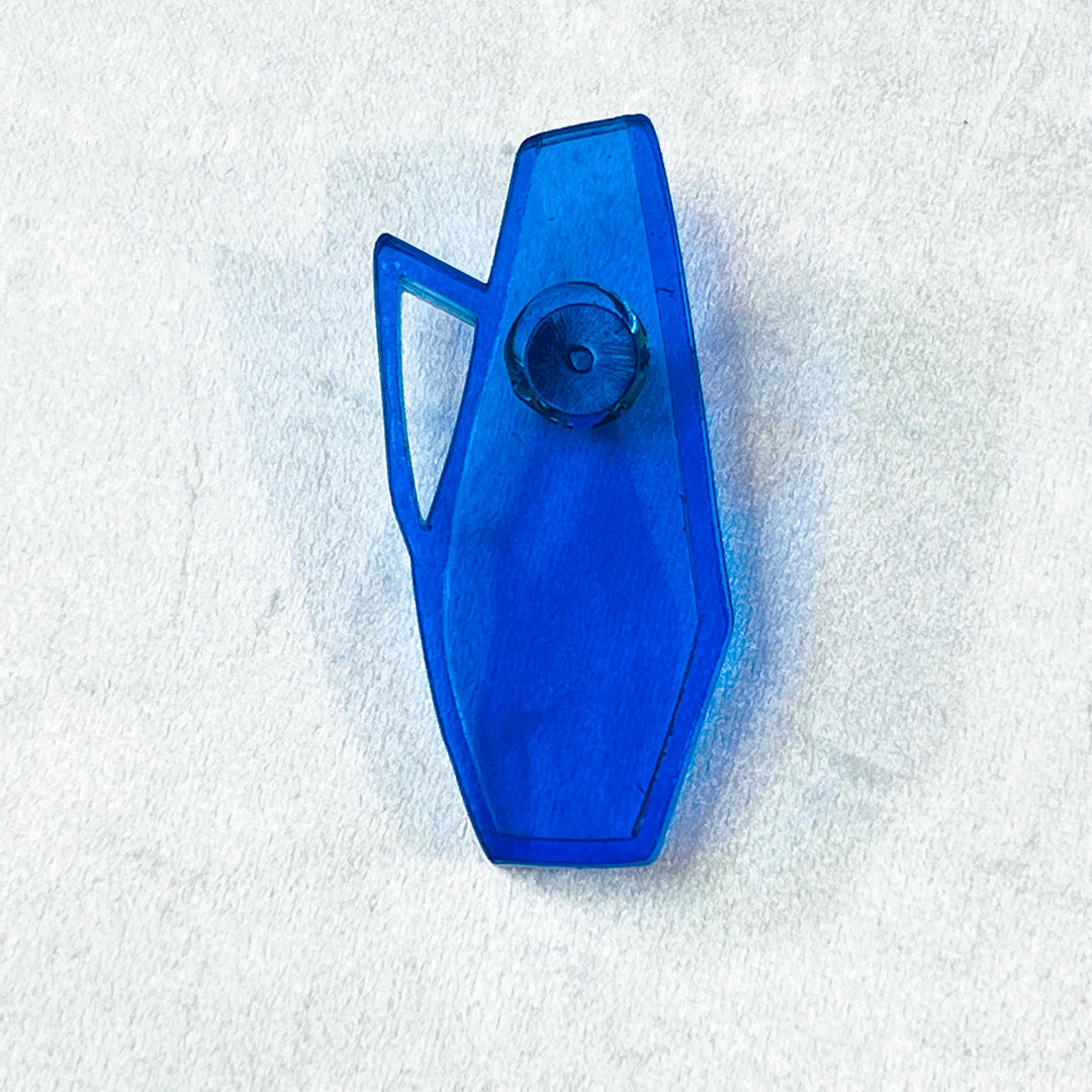 Mid Century Vase Brooch - Blue Transparent