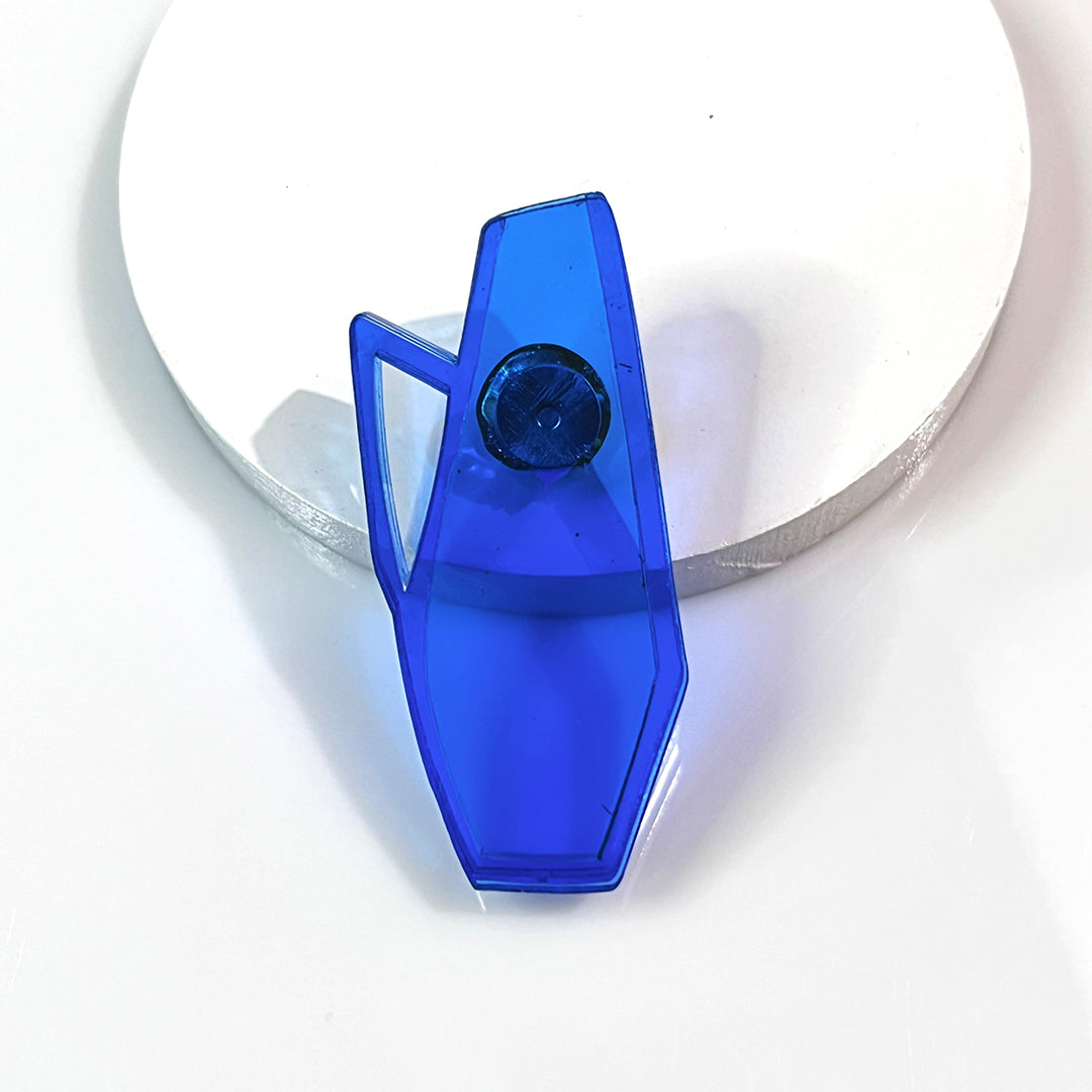 Mid Century Vase Brooch - Blue Transparent