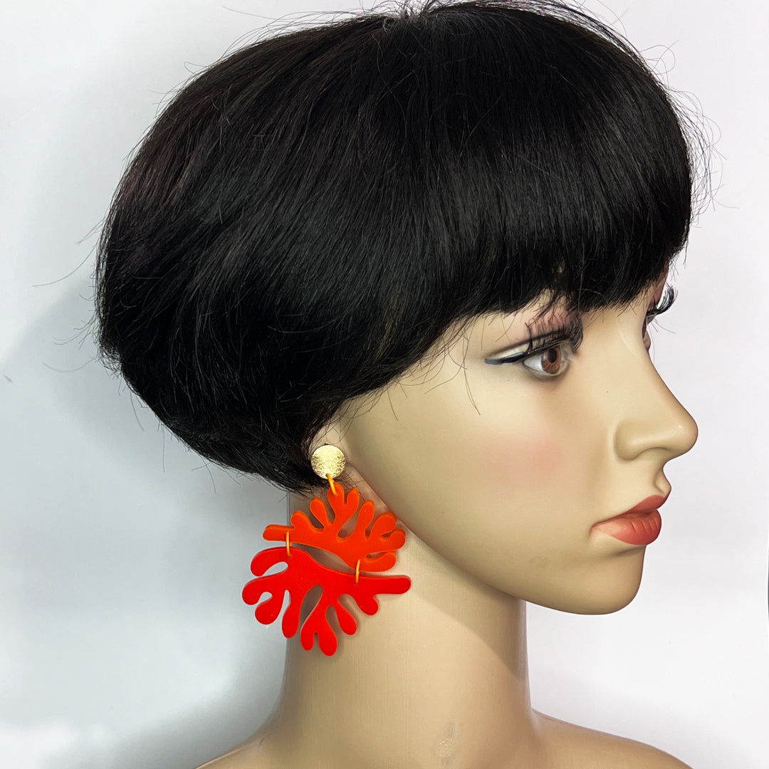 Matisse Coral Statement Earrings