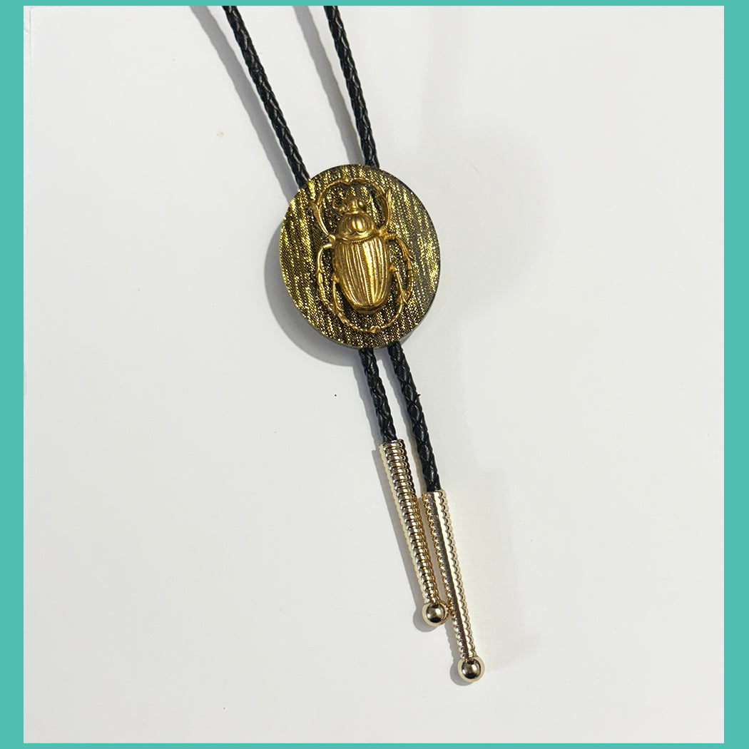 Bold Gold Scarab Bolo