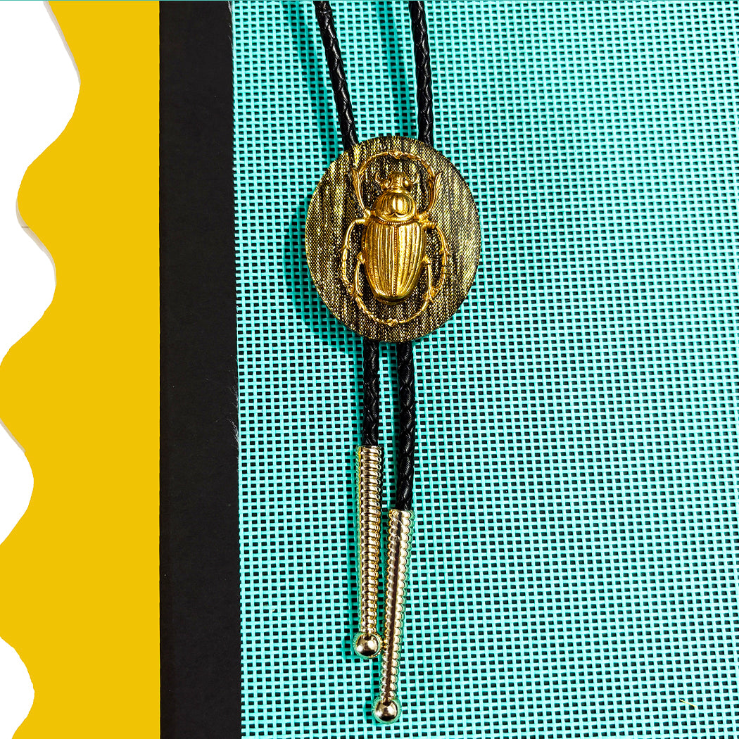 Bold Gold Scarab Bolo