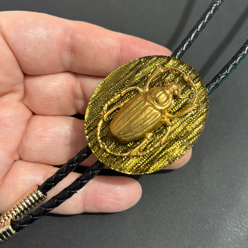 Bold Gold Scarab Bolo