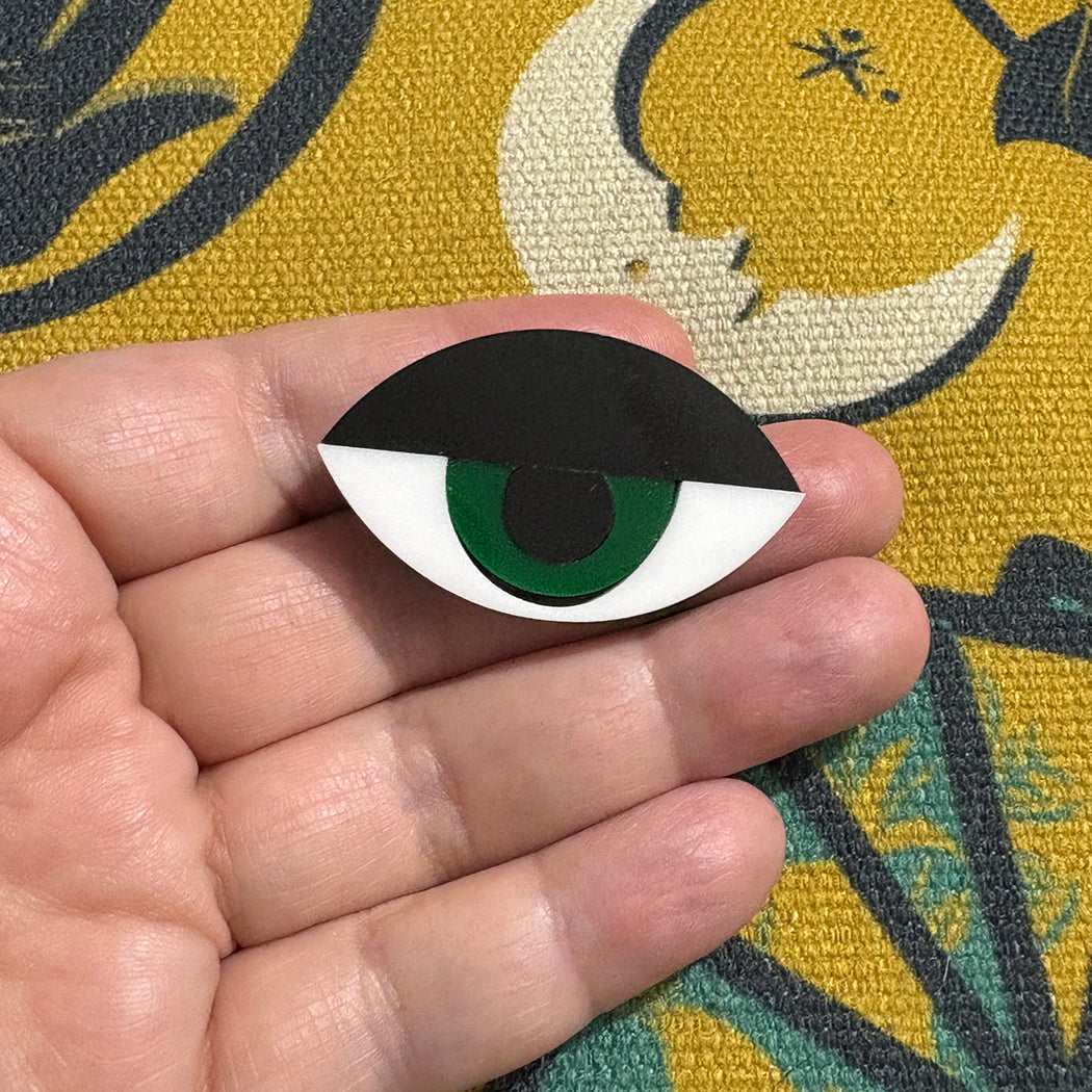 Green Eye Brooch - 2nd Quality