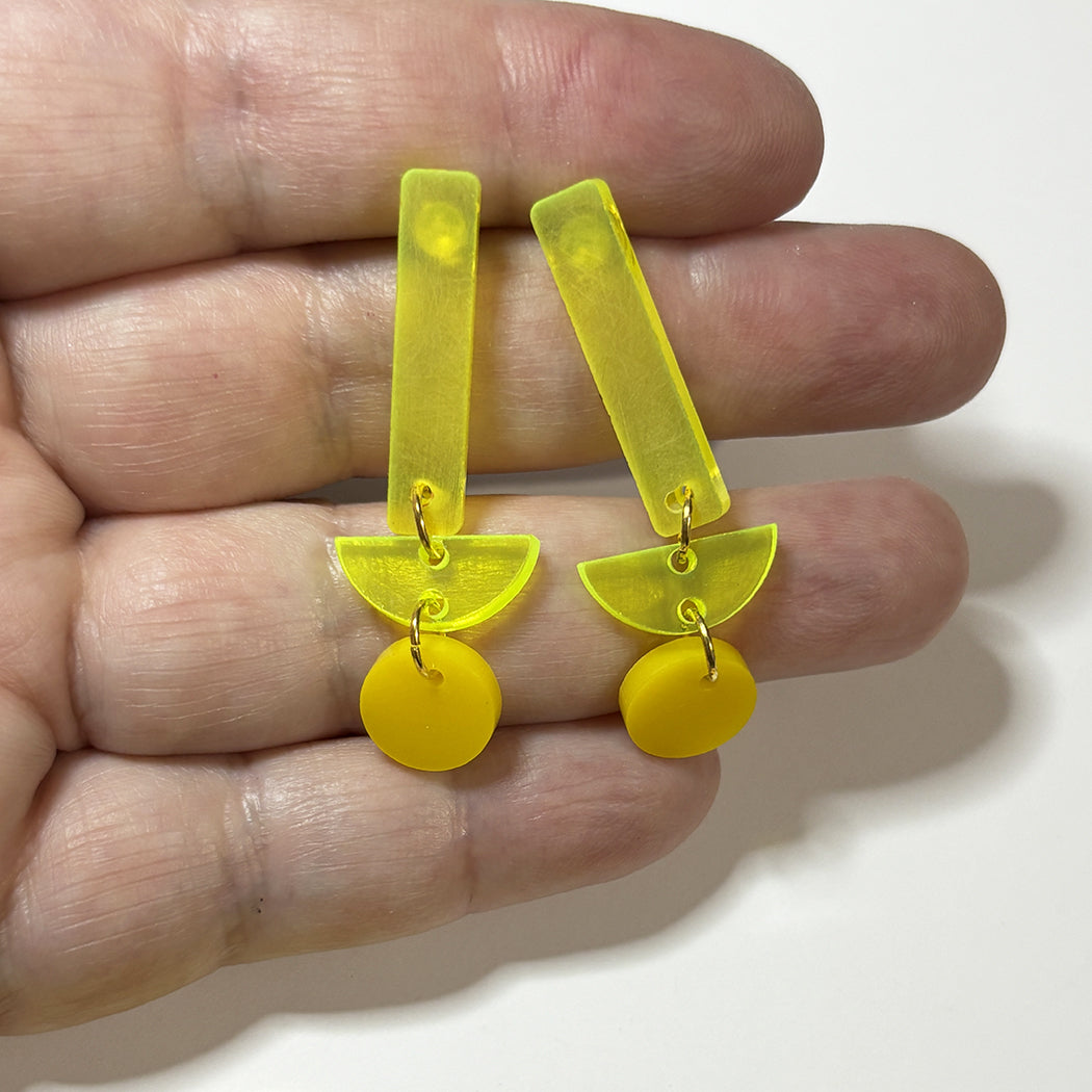 Small Geometric Stick Earrings