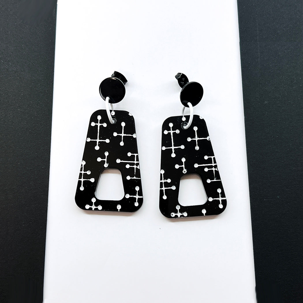 Pin Dots Earrings - Black