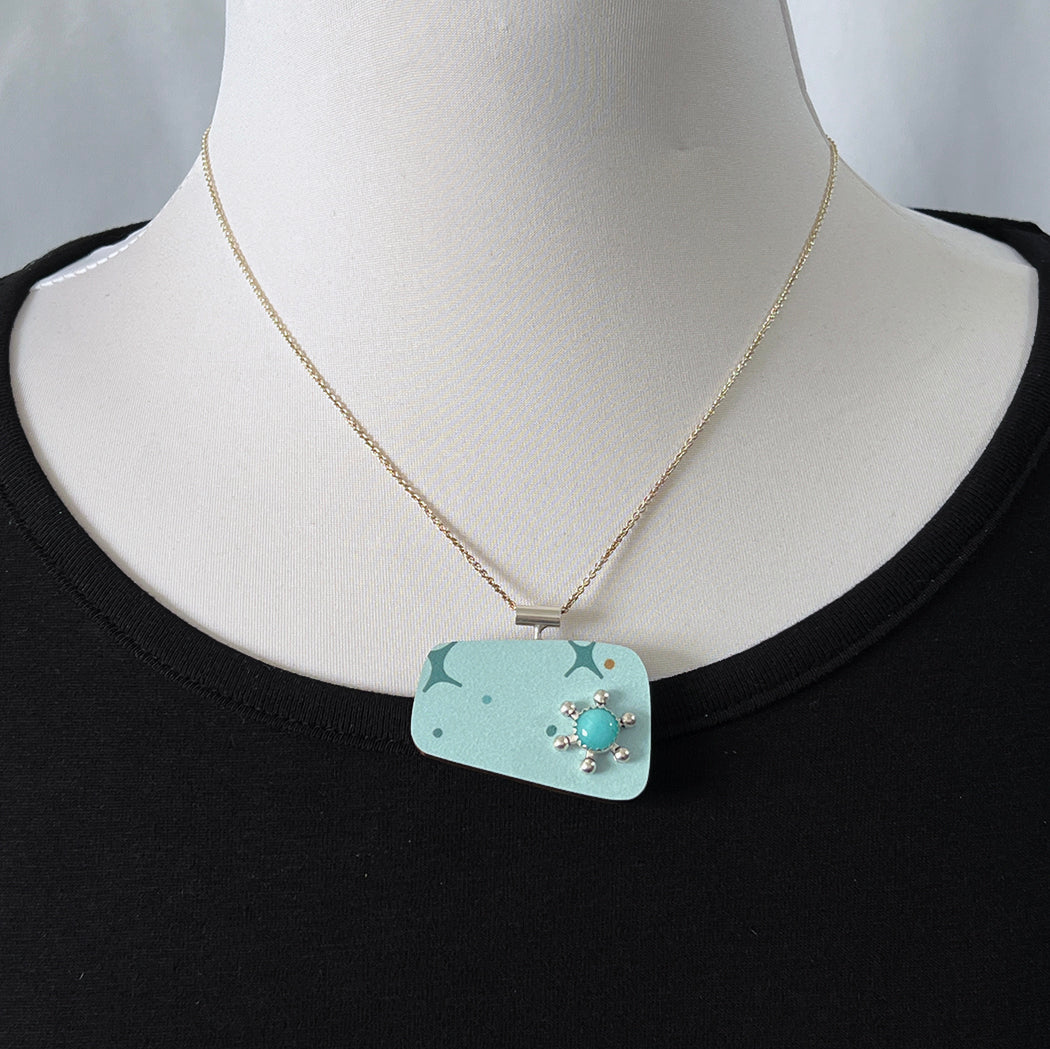 Populuxe in Aqua Starburst Pendant