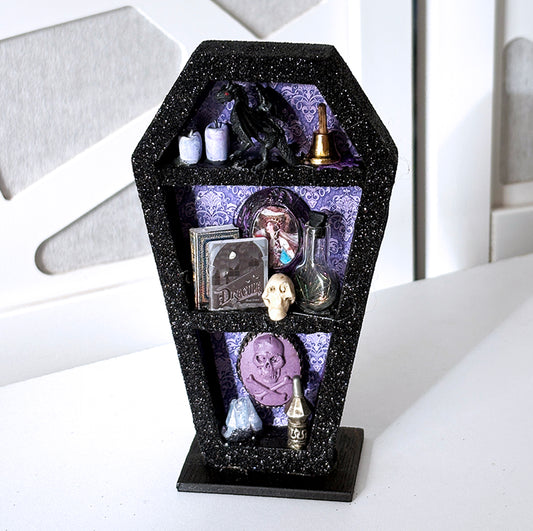 Coffin Shadow Box - Purple