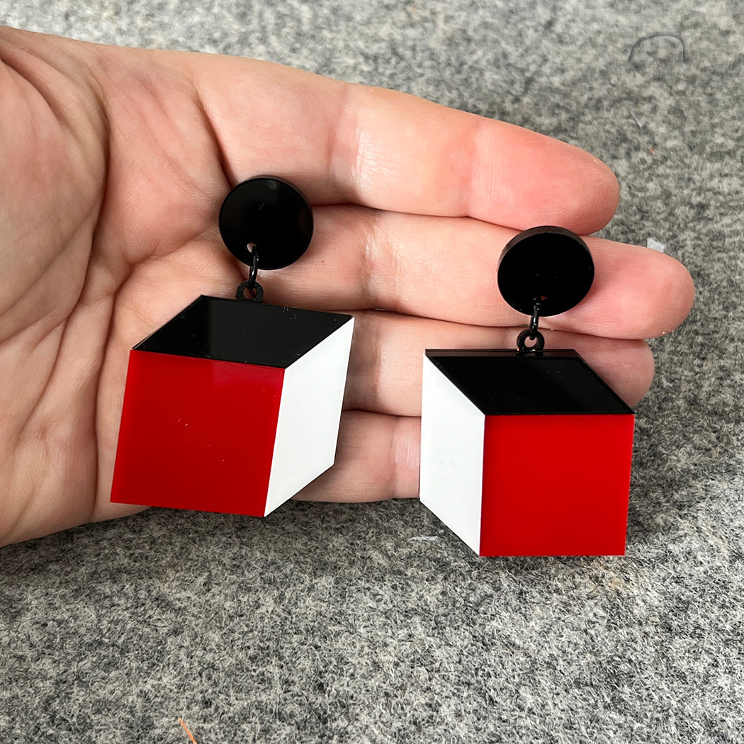 Trompe L'oeil Earrings - Power Colors