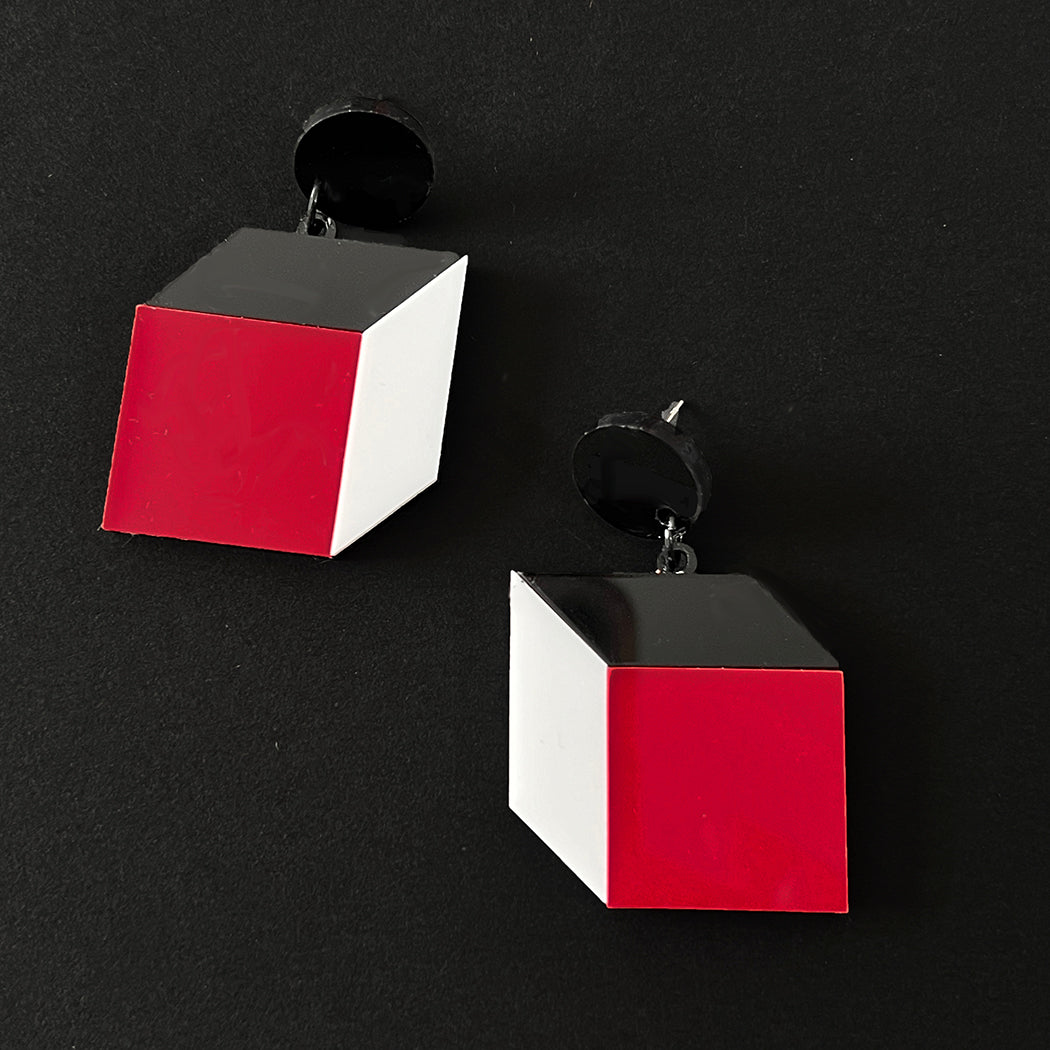 Trompe L'oeil Earrings - Power Colors