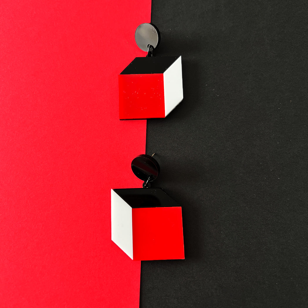Trompe L'oeil Earrings - Power Colors