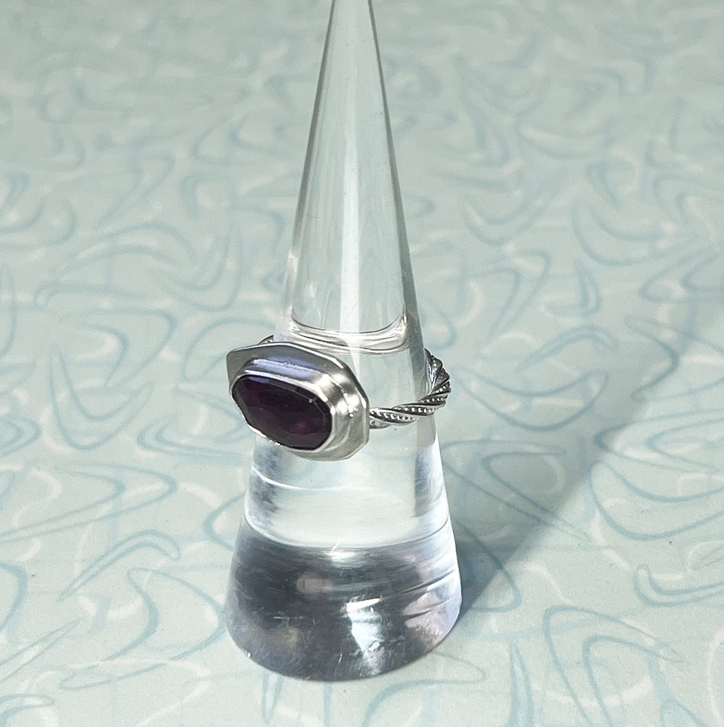 Abstract Red Tourmaline Ring Size 6 1/2