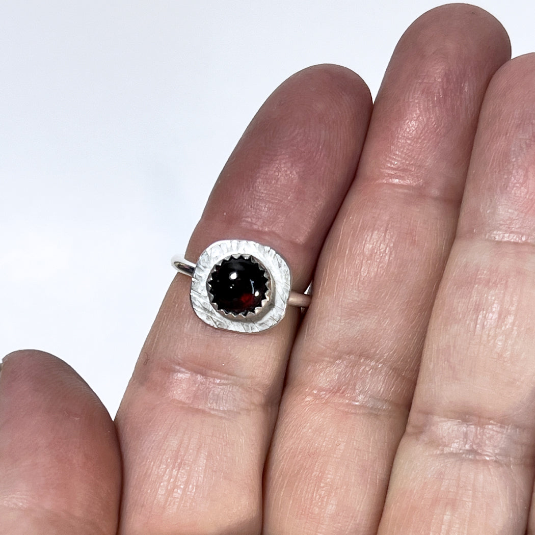 Small Garnet Ring Size 6 1/2