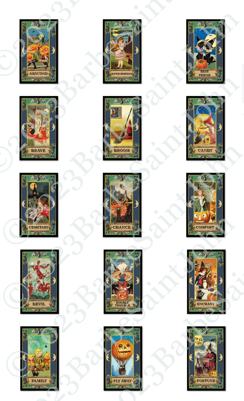 Vintage Halloween Oracle cards from Barbe Saint John