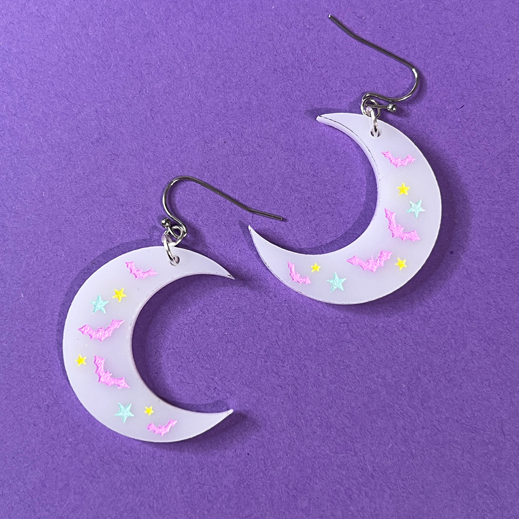 Whimsygoth Crescent Moon Earrings
