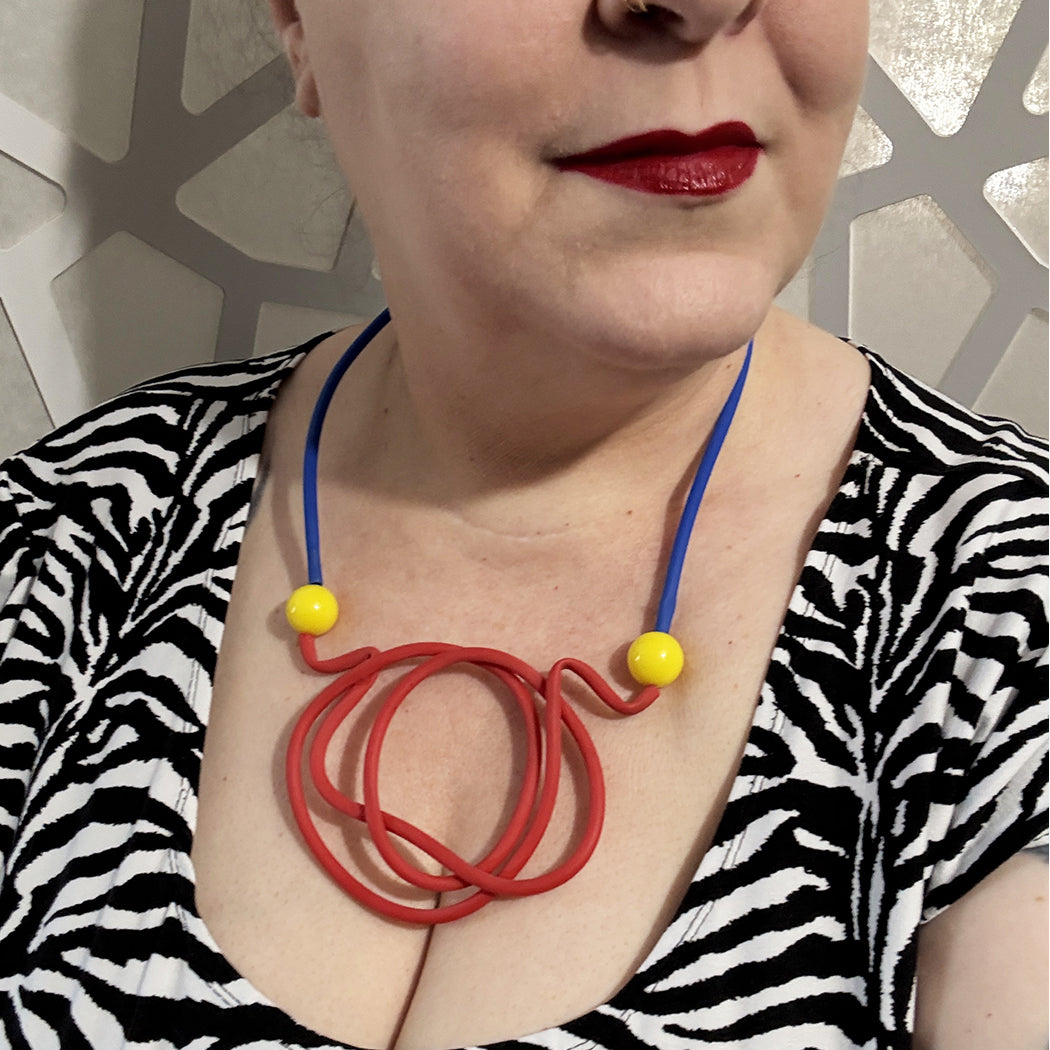 Primary Colors Sketch Necklace