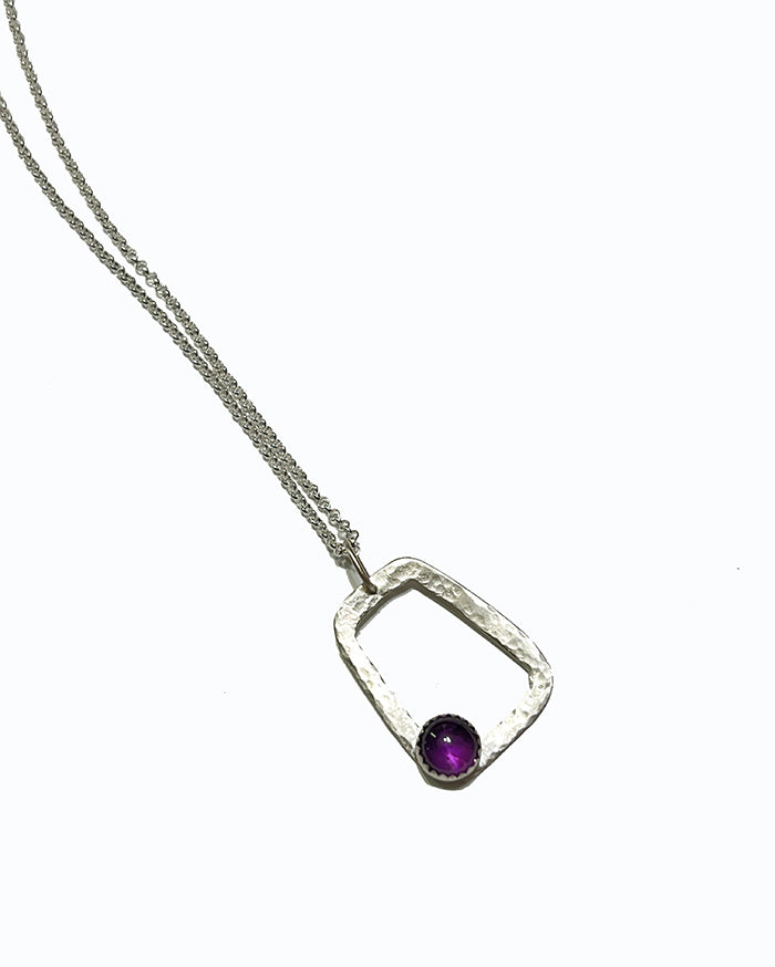 Amethyst Square Pendant