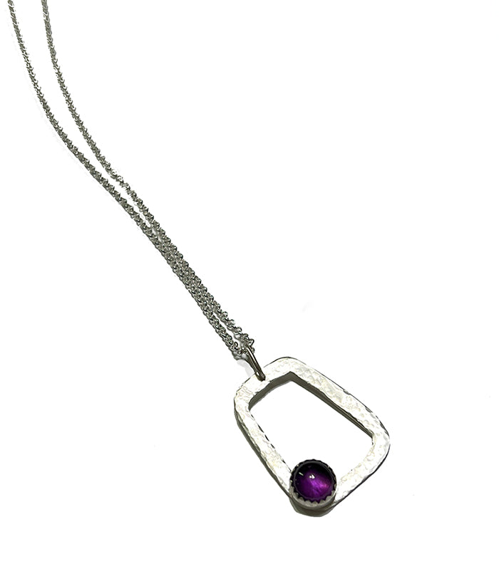 Amethyst Square Pendant