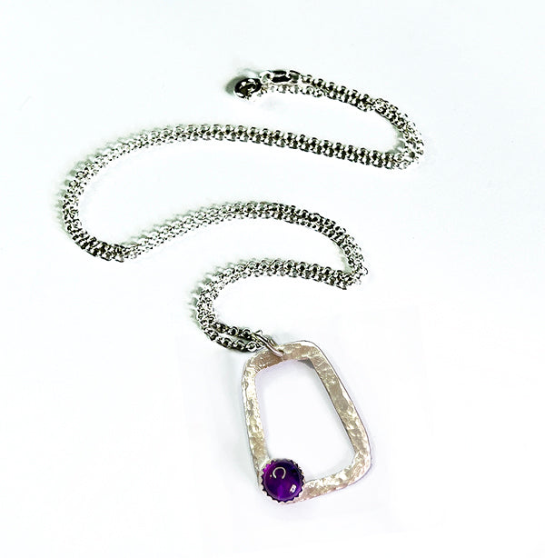 Amethyst Square Pendant