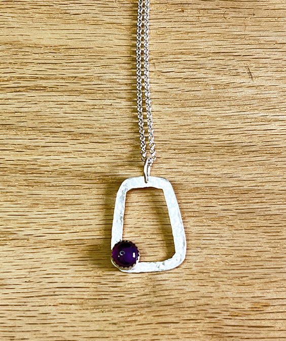 Amethyst Square Pendant