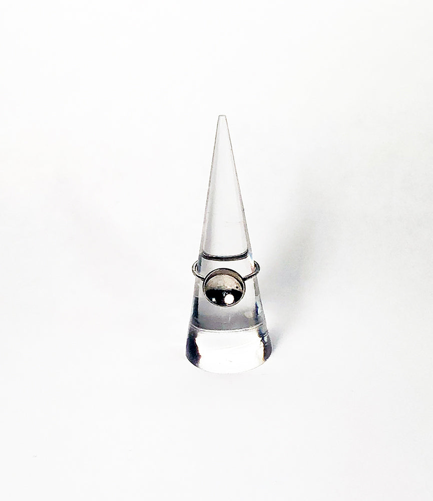 Sterling Disc Ring size 6