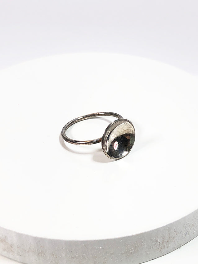 Sterling Disc Ring size 6