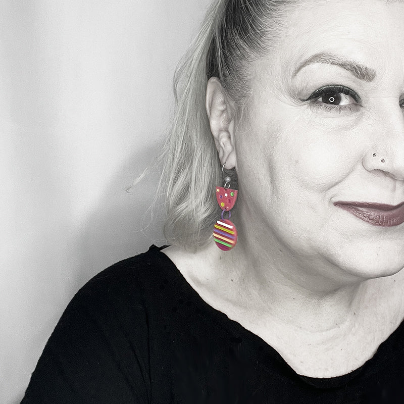 Pastel Dots and Dash Don't Clash Earrings