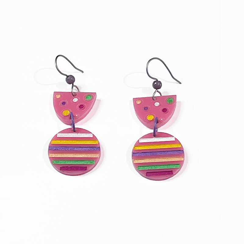 Pastel Dots and Dash Don't Clash Earrings